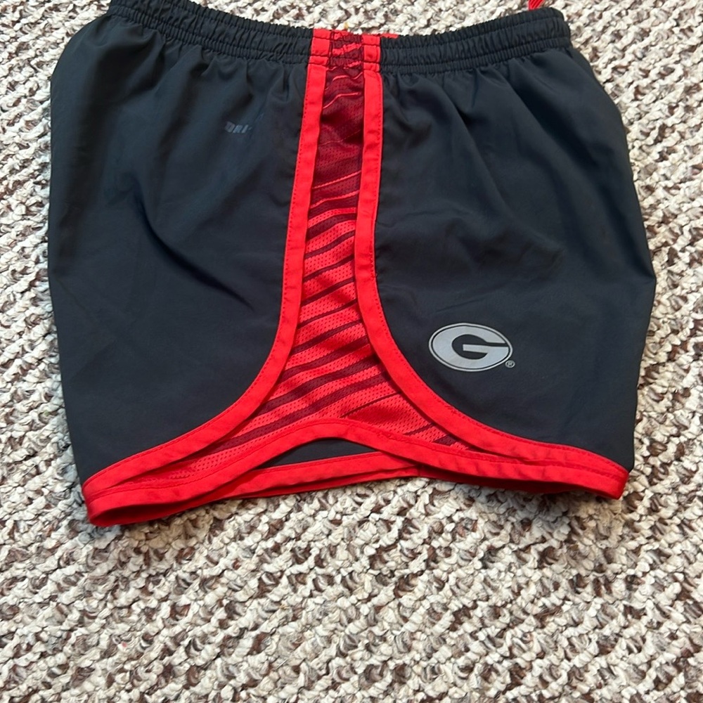 Georgia Bulldogs Nike Black and Red Athletic Shorts